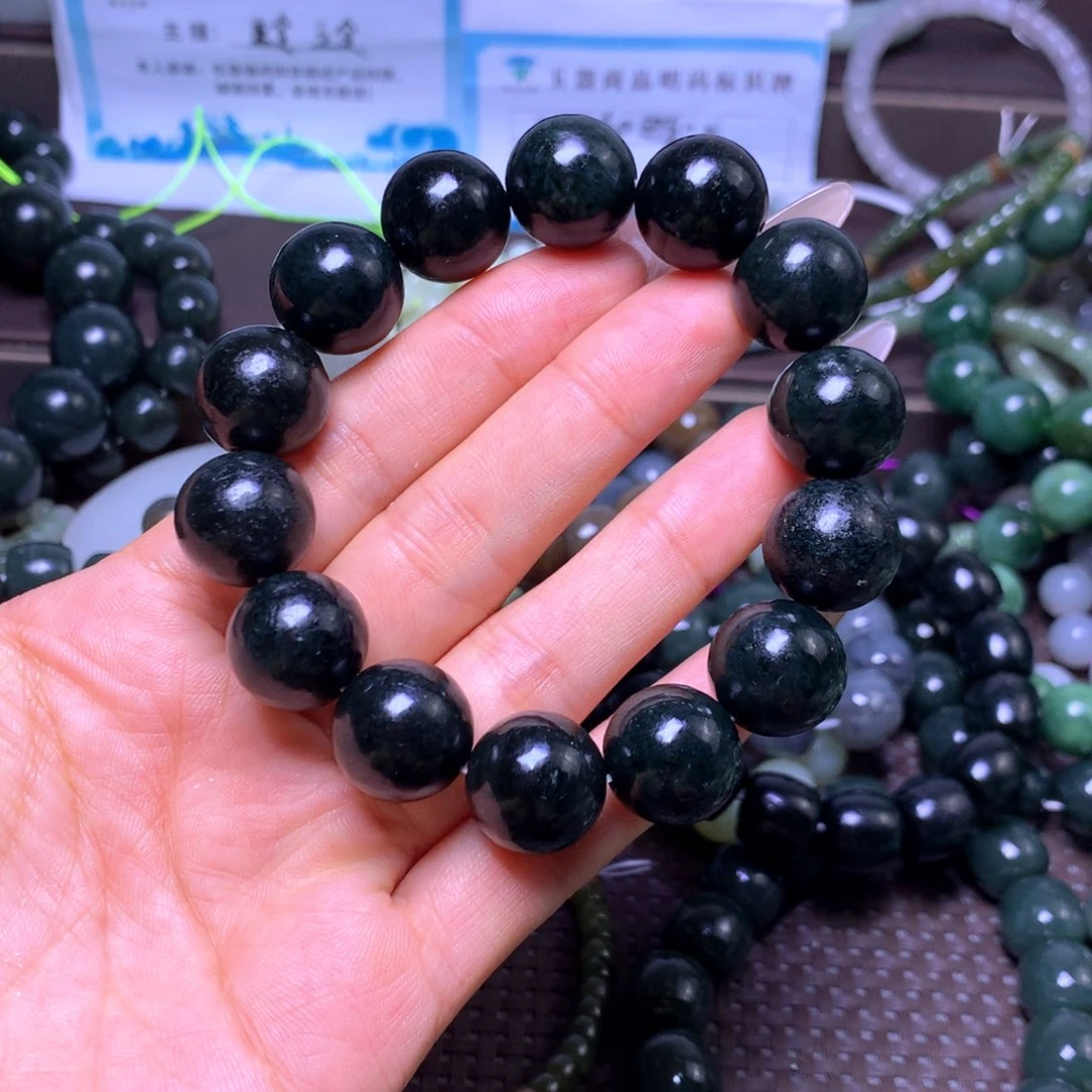 和田玉未镶嵌手串卡16