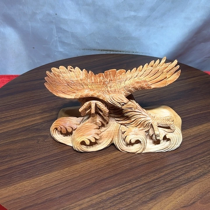 5***3柏木（崖柏）崖柏手工雕刻鹏程万里