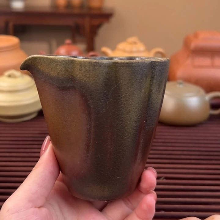 茶壶紫砂柴烧鲨皮青公道