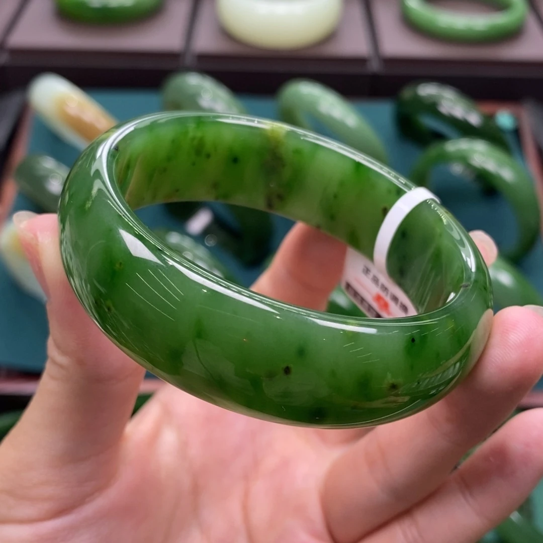 和田玉（碧玉）未镶嵌手镯5758