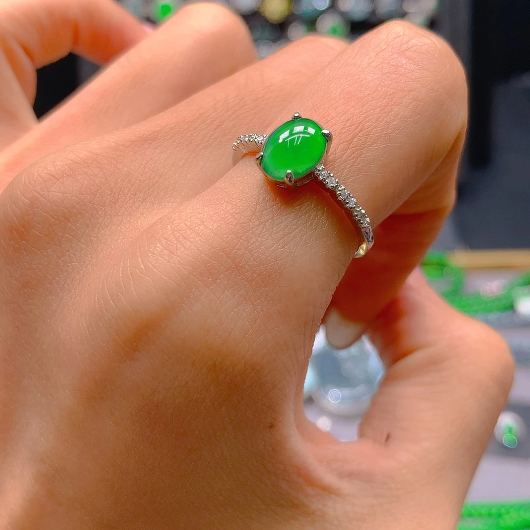 翡翠未镶嵌耳饰天然翡翠