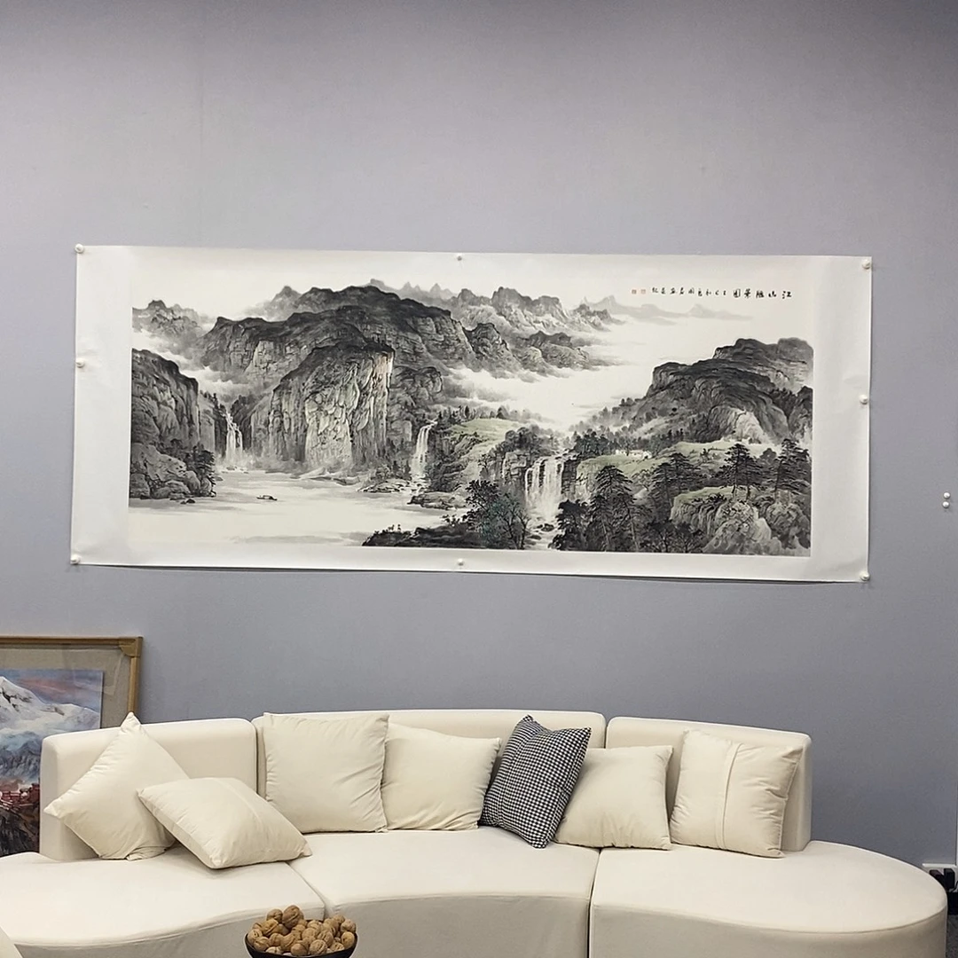 一***秋国画胡云小八尺240*97精品佳作