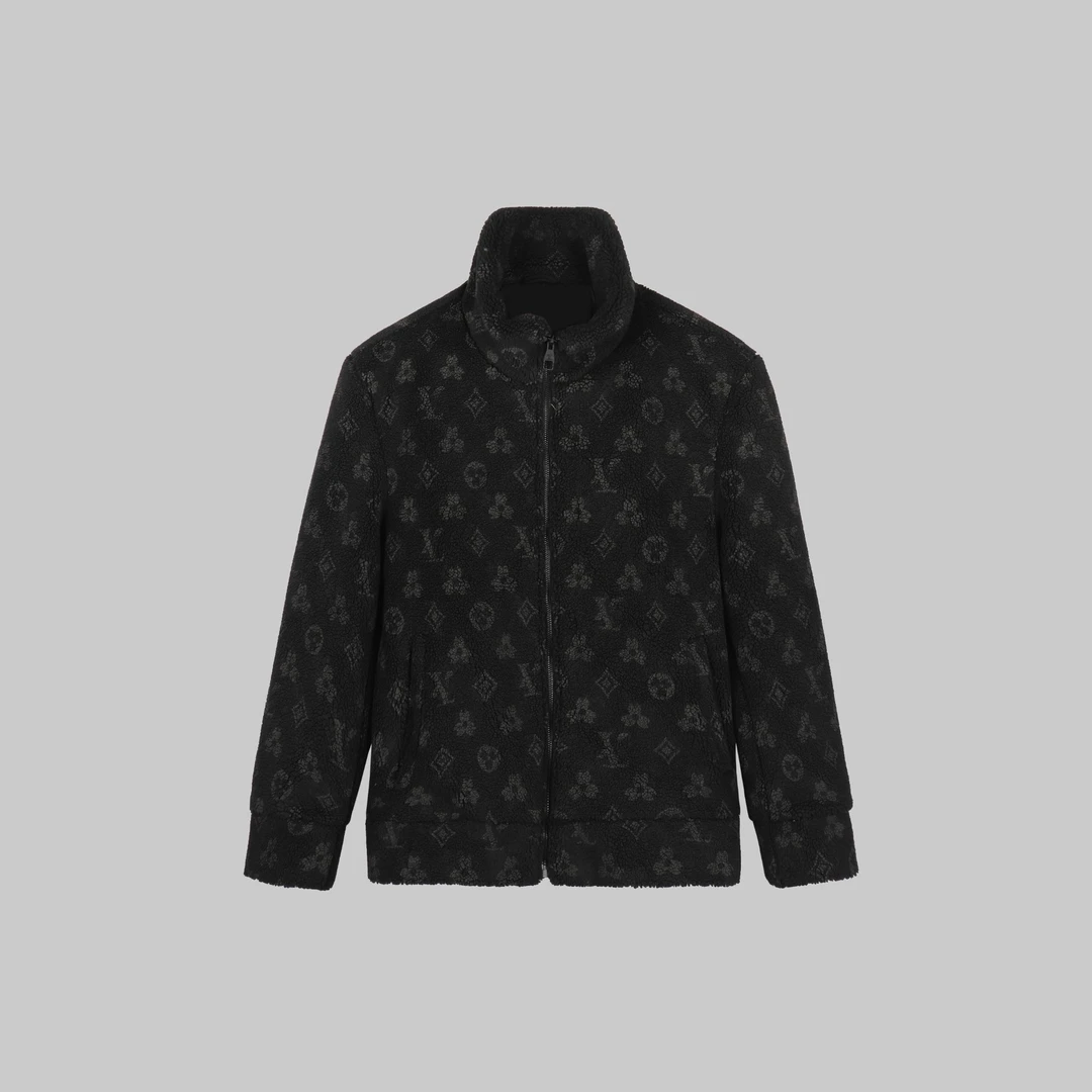 男士老花羊羔绒外套