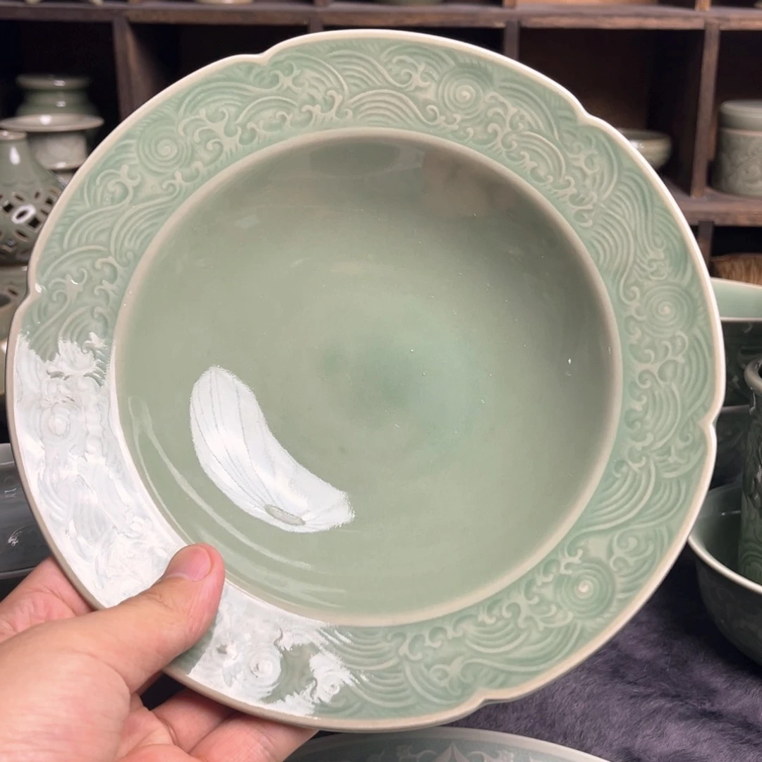 微瑕海浪盘一个特价包邮