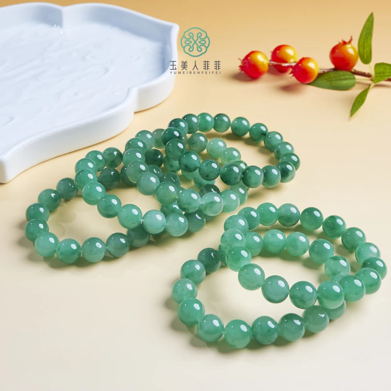 石惑珠宝^独龙玉圆珠手串约12mm-多样性发一