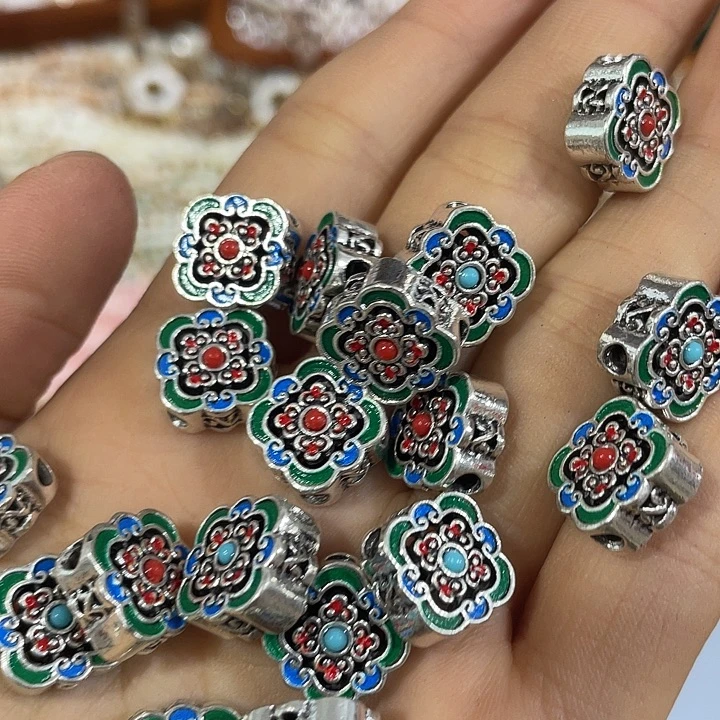 玛瑙/玉髓合金珠宝半成品5个对角四边形