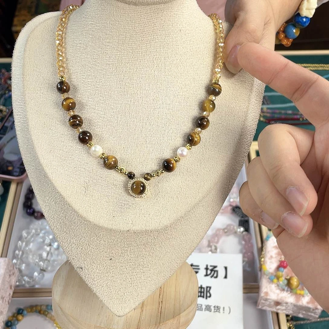 水晶手链银S925镀金镶嵌