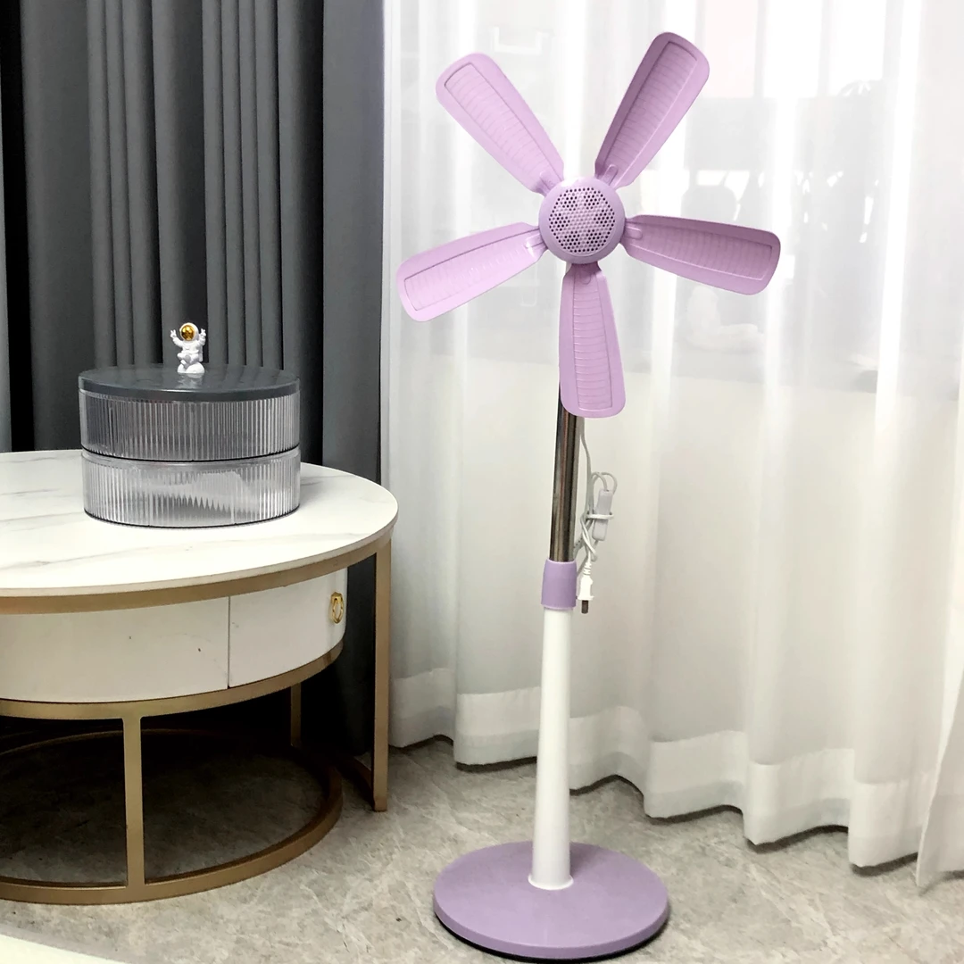 落地扇静音家用小型立式可升降宿舍寝室卧室台式电风扇遥控五叶扇