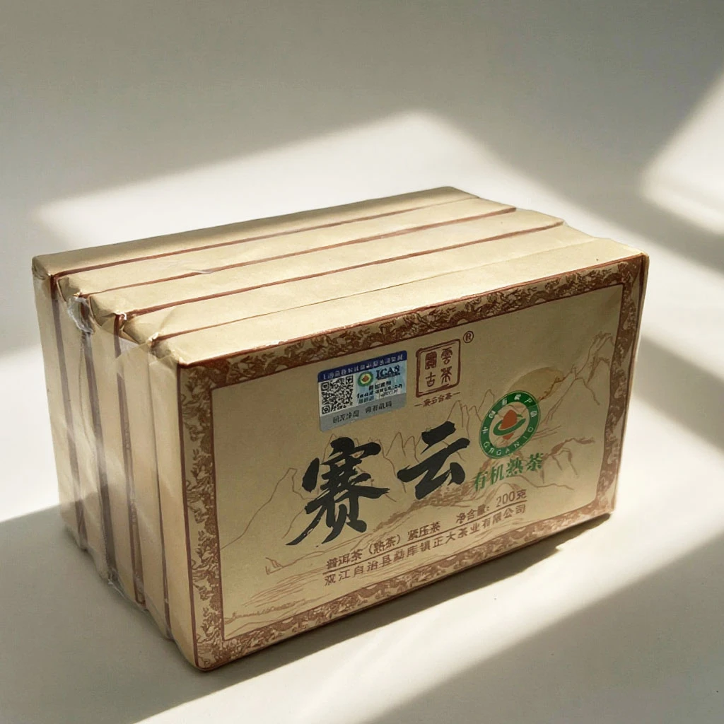 2025年赛云有机熟砖 普洱茶 （熟茶） 200克/砖