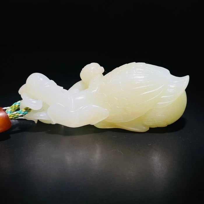 《清代》和田玉年年有余 山东国营文物商店 25091100575-10799