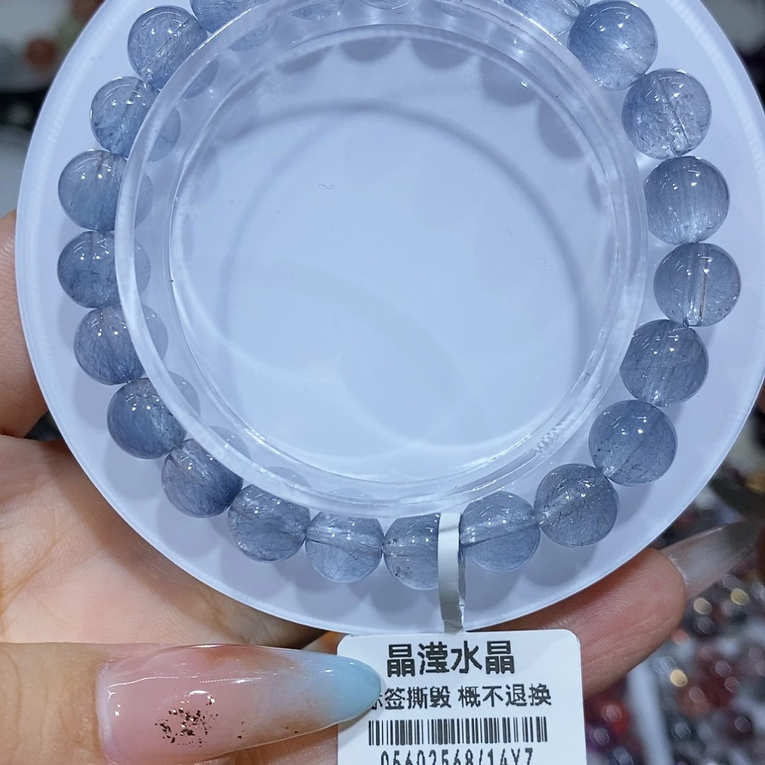 未镶嵌手串水晶钢丝蓝8