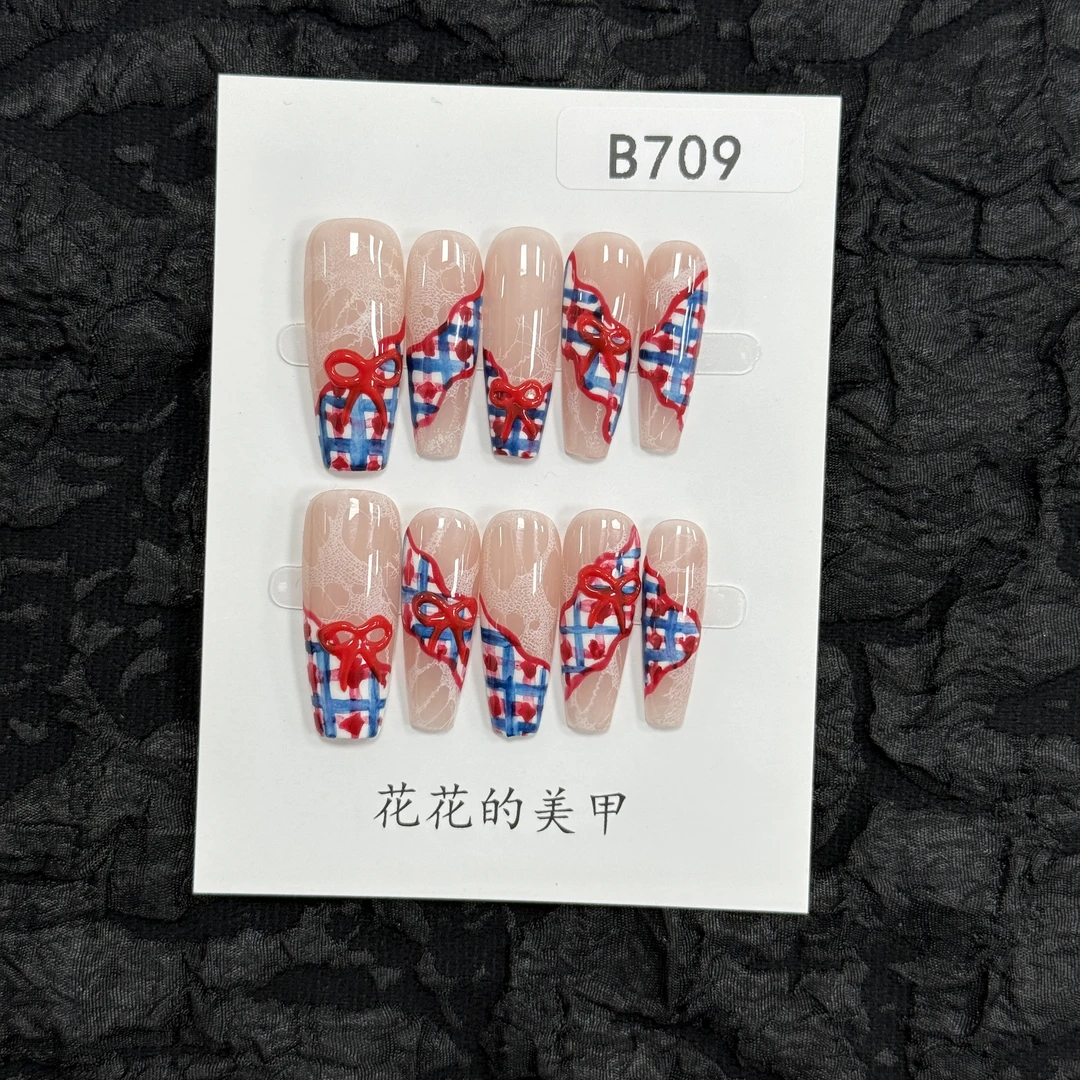 【B709】花花自制~春夏新款高级感高颜值不撞款小众纯手工穿戴甲