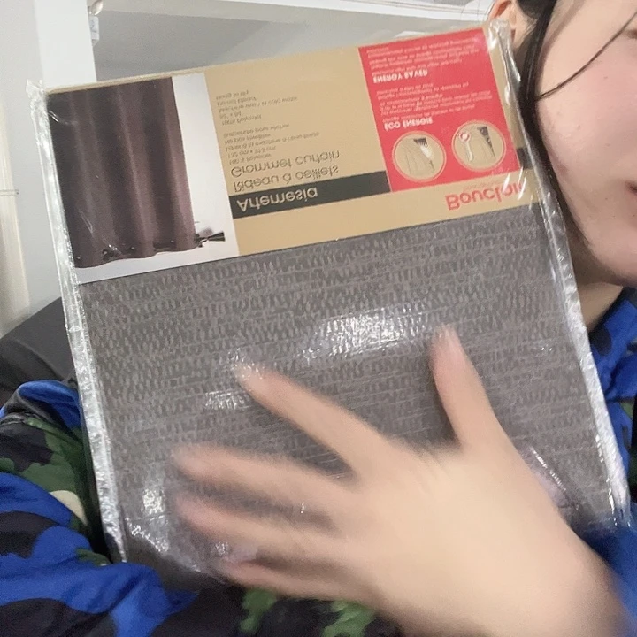 牛***牛玻璃棕色窗帘发2包