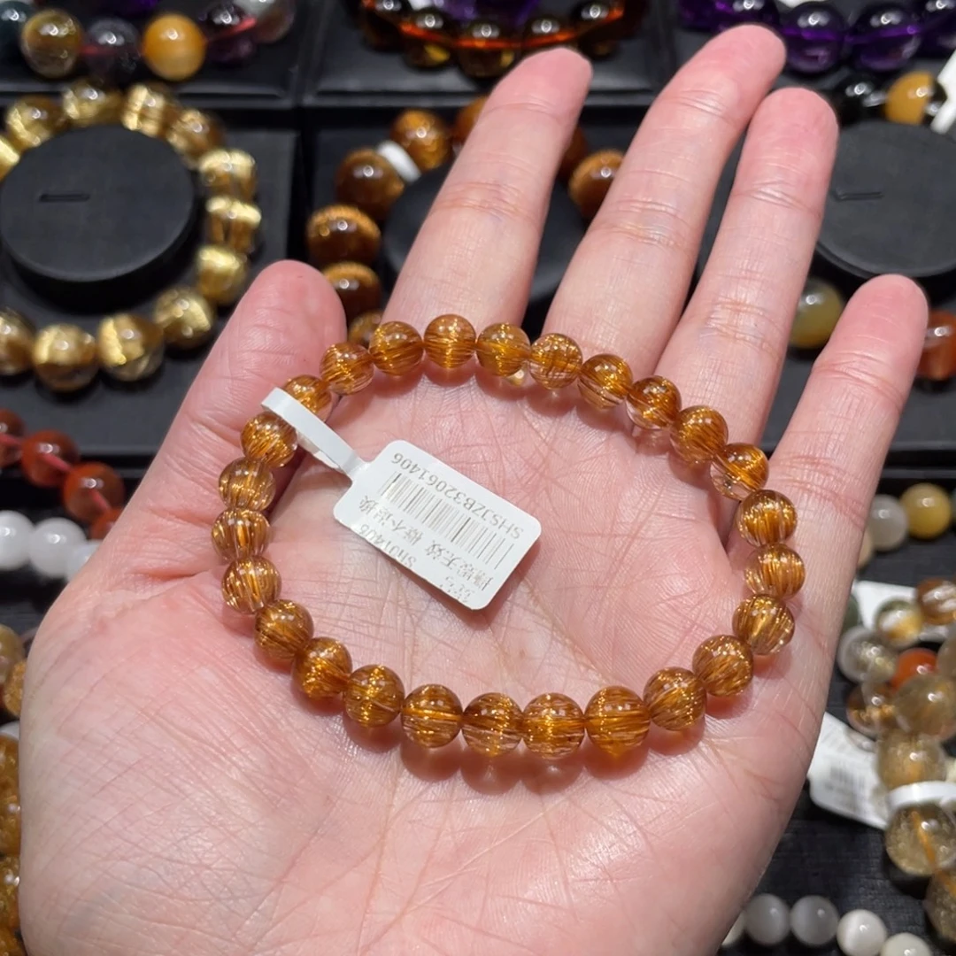 抓***-未镶嵌手链水晶铜顺发7.5mm