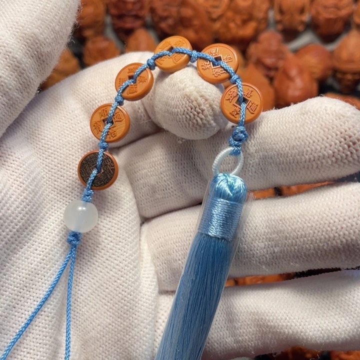 【闪购商品】橄榄核手串/手链辣*头五帝钱