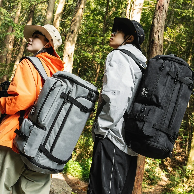 多功能大容量男旅行包户外登山包休闲包防水双肩包单肩斜挎包