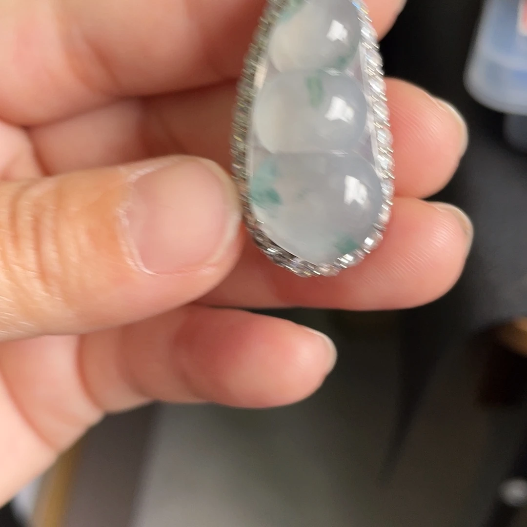 翡翠银S925镶嵌颈饰