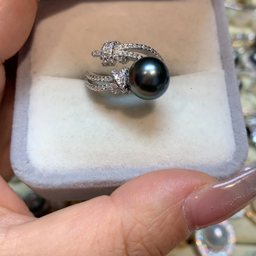 海水珍珠戒指银S925镶嵌