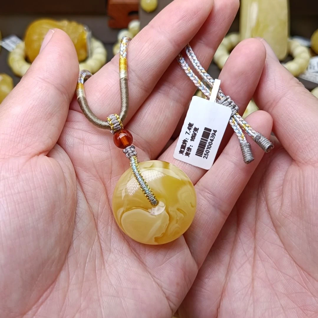 未镶嵌吊坠(不含链)蜜蜡平安扣
