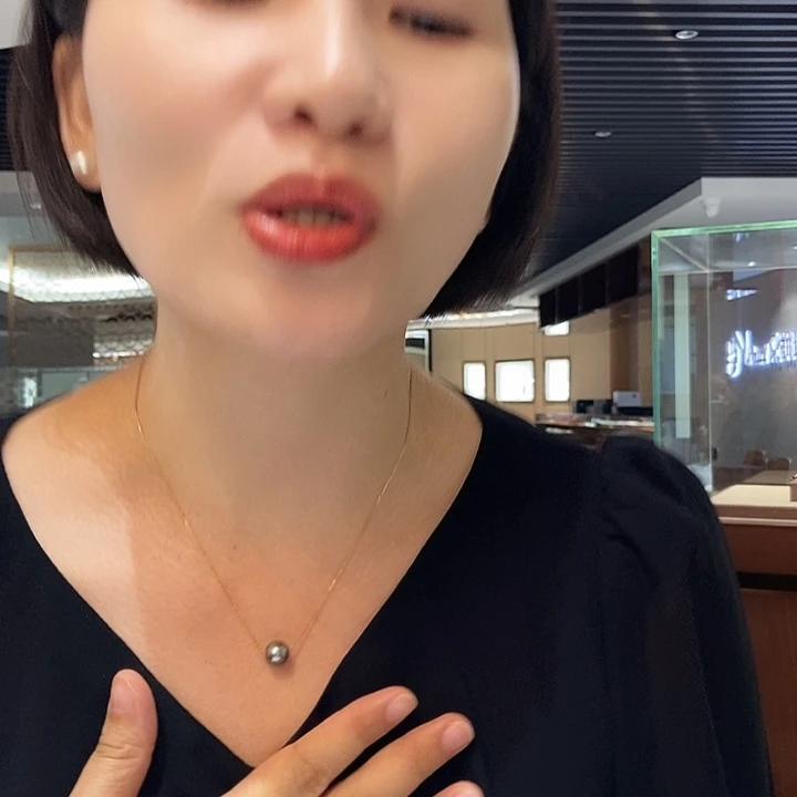 18K金镶嵌耳饰淡水珍珠18金海水珠吊链