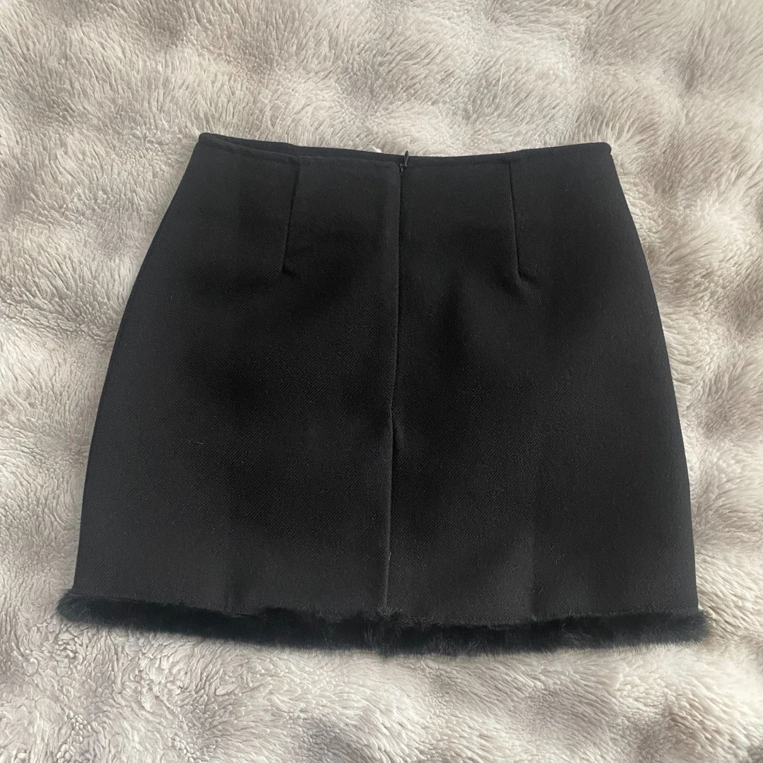 【暖冬】老钱风时尚小香羊毛A字短裙