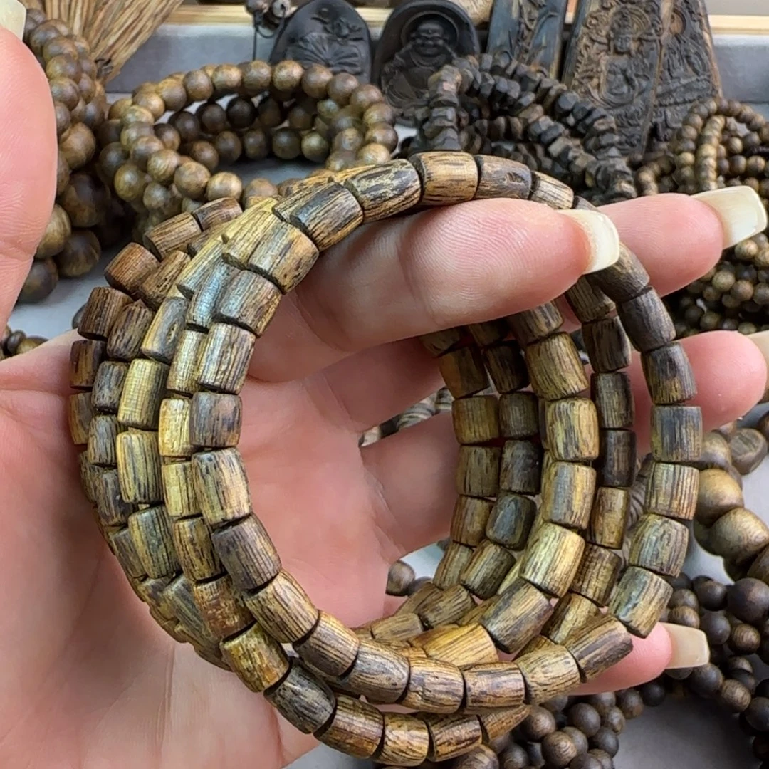 沉香沉香枕桶珠单圈6m