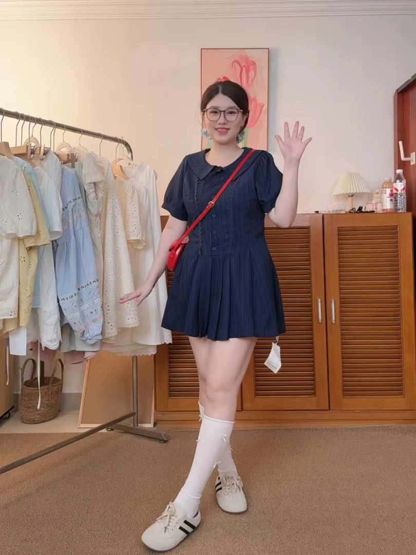 【小满专属】小众甜美蕾丝绝美小衫夏季女宽松泡泡袖套装