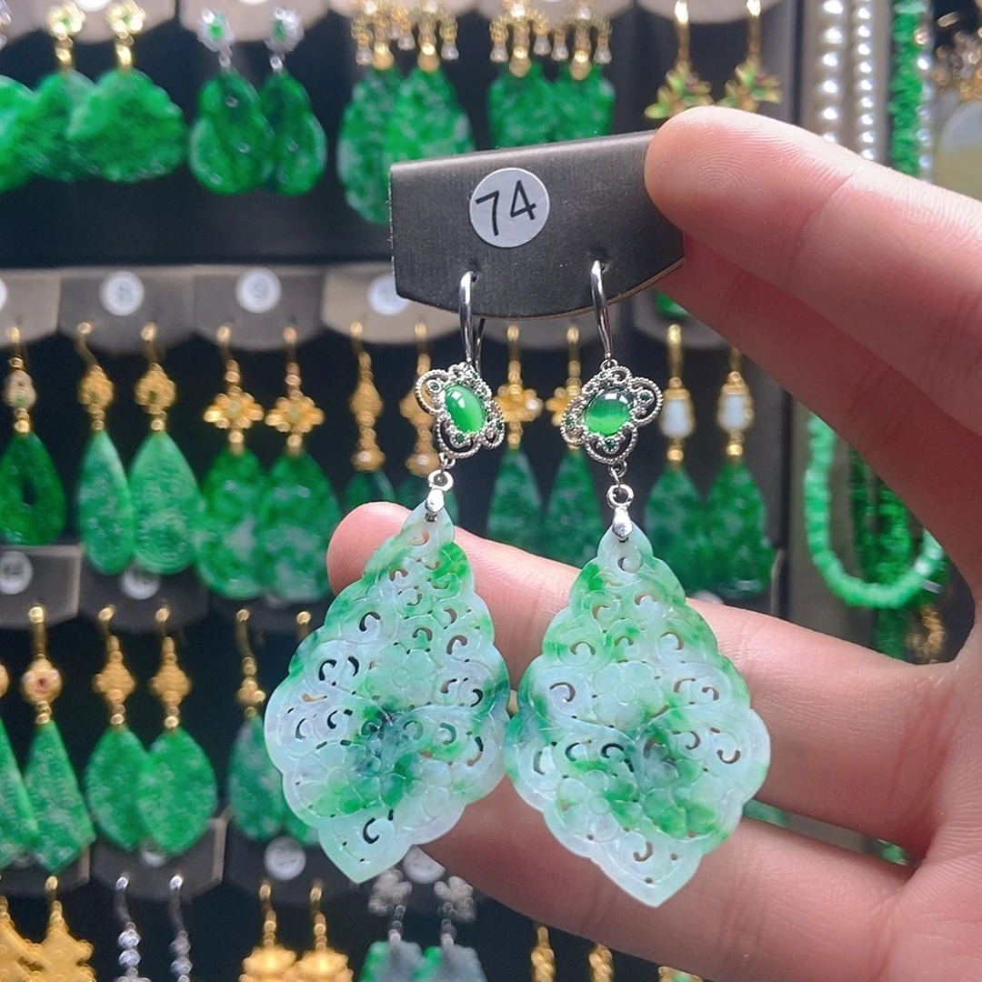 翡翠未镶嵌耳饰翡翠