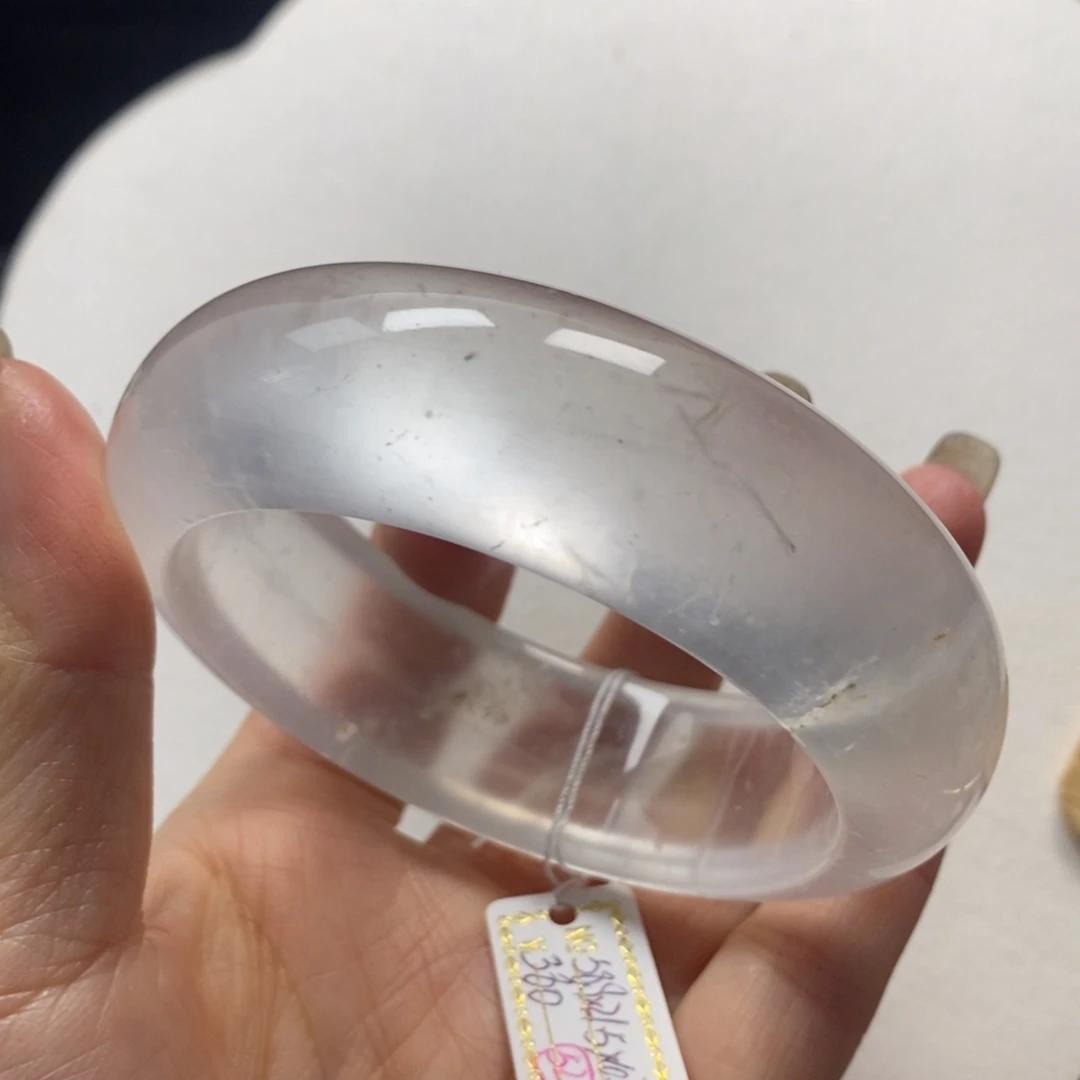 石英质玉未镶嵌手镯58.9特价不退换有扣手52号