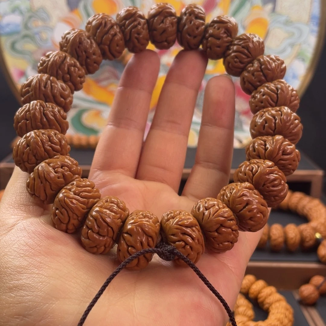 桃核吊坠龙纹桃核大肠