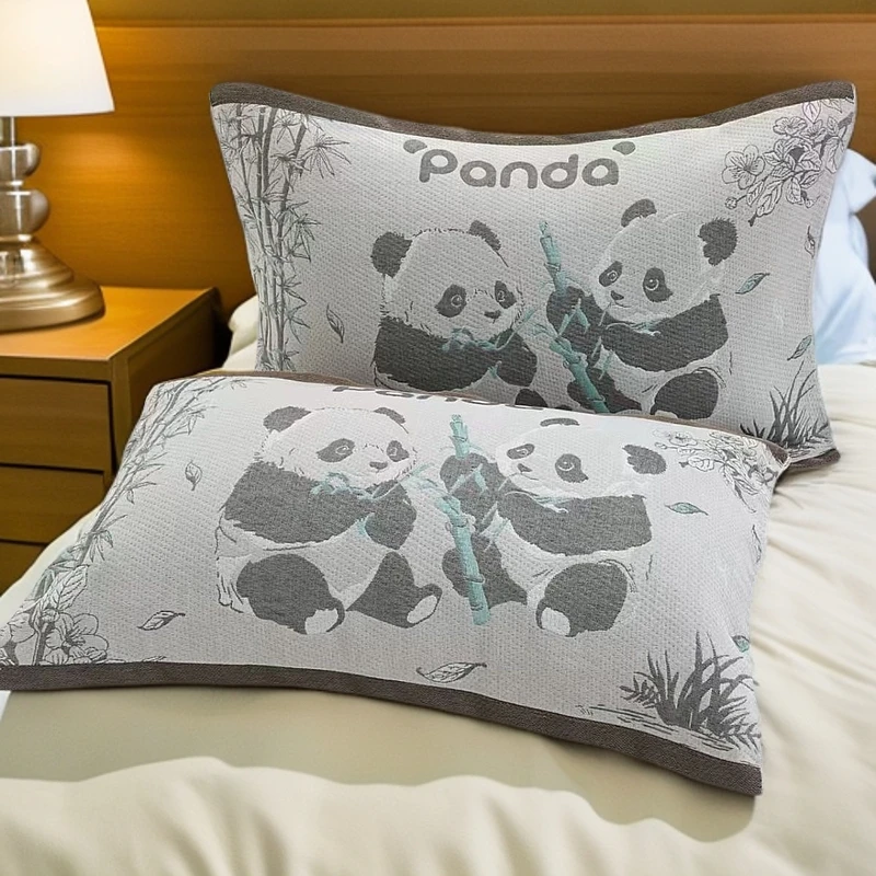 【一对装】52*78提花枕巾加大单人双面学生情侣家用防污透气隔头油