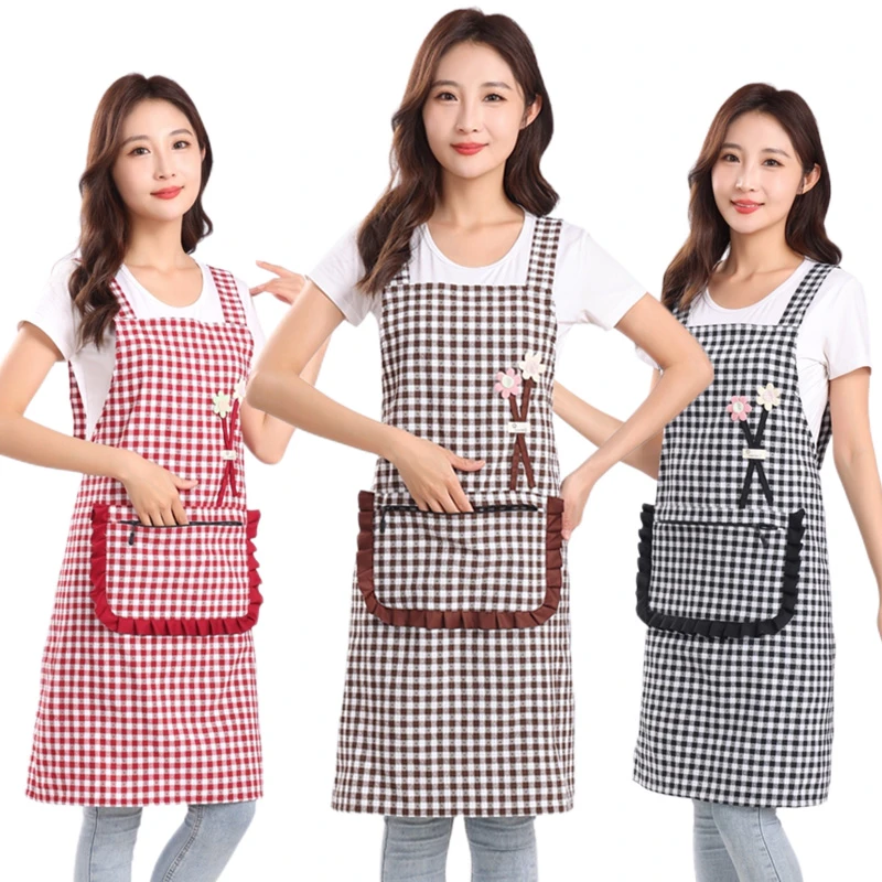 新款时尚围裙厨房专用家用做饭围腰耐脏透气上班干活洋气工作服女