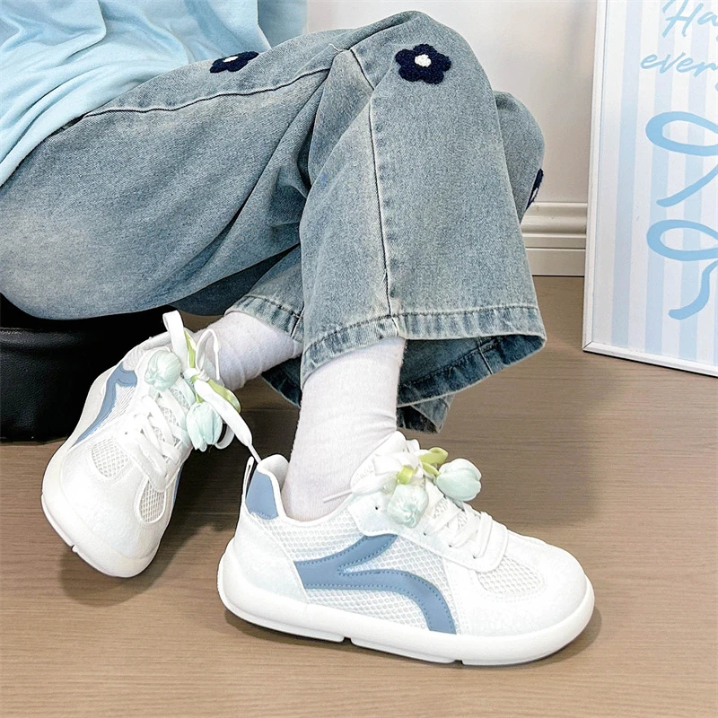 人本小白鞋女2025秋季新款爆款百搭透气轻便德训鞋厚底休闲板鞋子