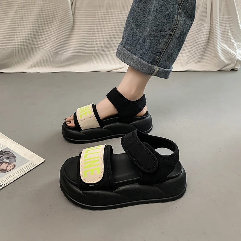 ABC女童凉鞋2025夏季学生百搭软底外穿防滑沙滩鞋中大童休闲凉鞋