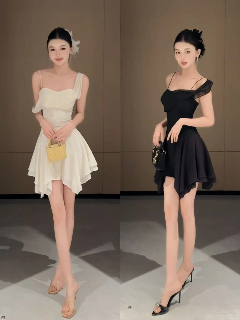 现货【春日部】清纯气质吊带连衣裙0940