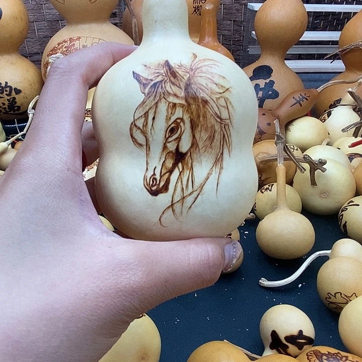 贵***财香榧木葫芦工艺品