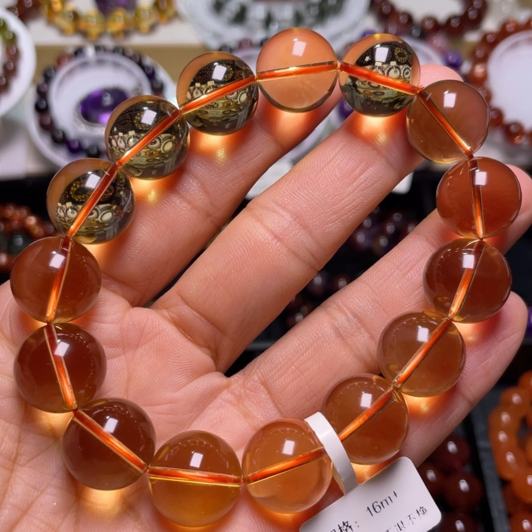 水晶手链未镶嵌巴西暴力黄16+m