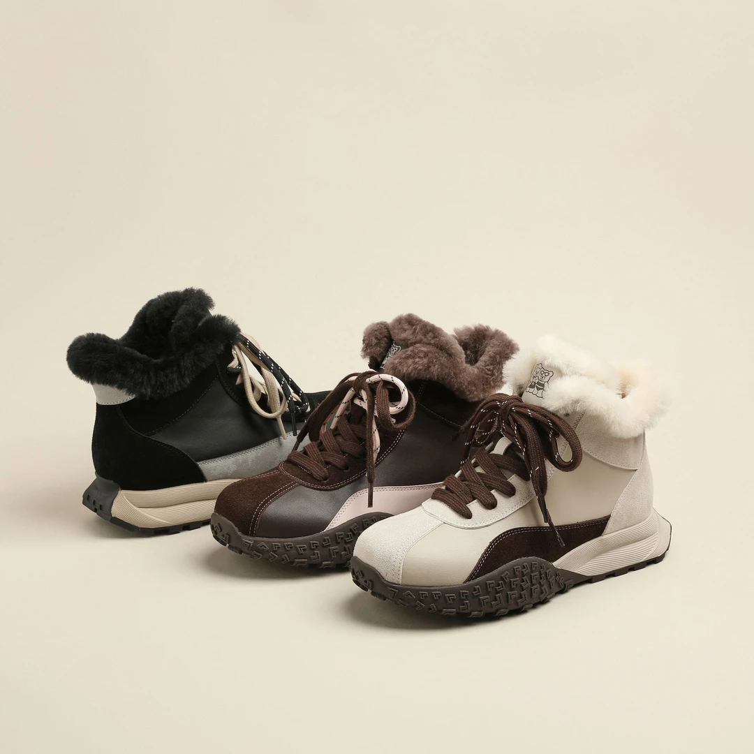 秋冬新款时尚休闲女鞋潮流经典高帮鞋棉鞋保暖加绒7002-9//HMT