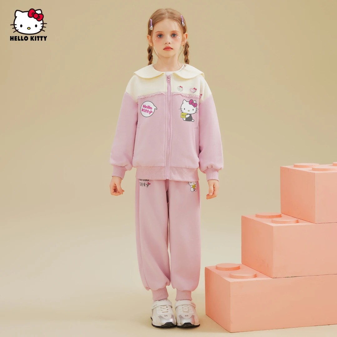 女童春秋季新品运动套装2025新款元气休闲中大童女宝宝两件套