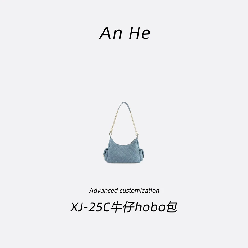 【安合女包】6981牛仔嬉皮hobo包经典斜挎包手提包单肩