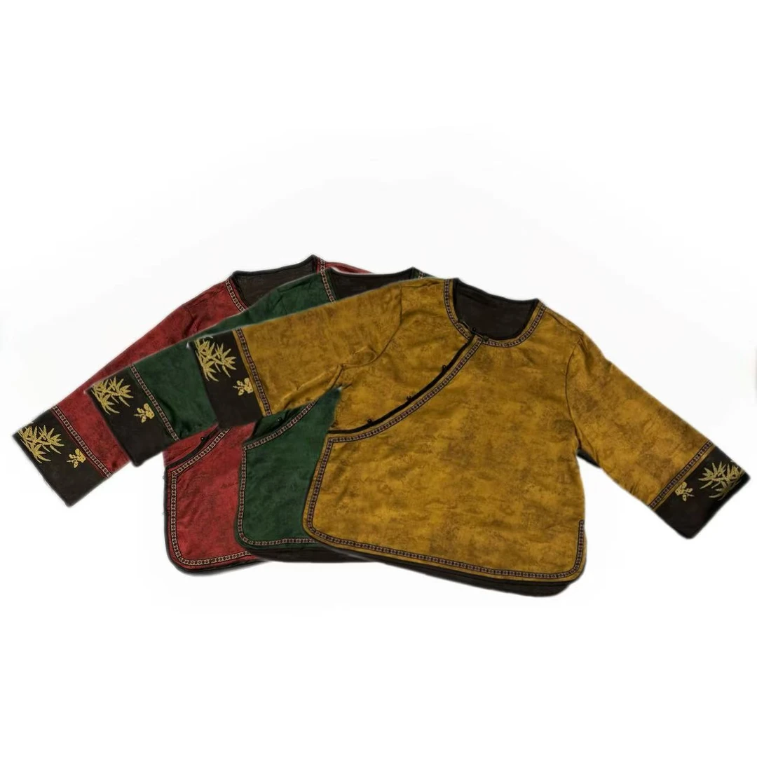 28110#夏季新中式《琼楼玉宇》女时尚潮流气质百搭复古短袖上衣