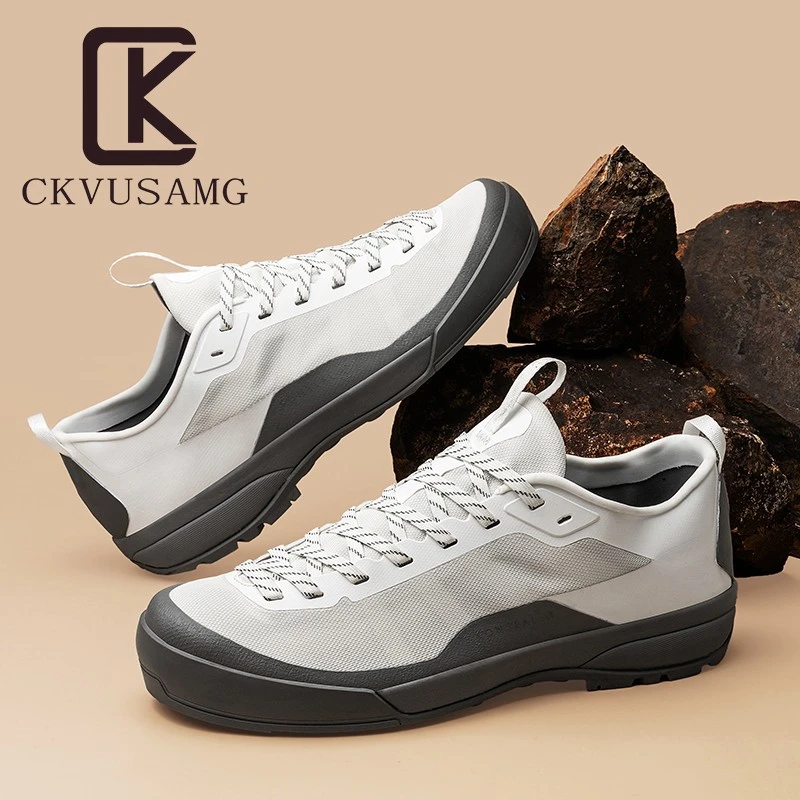 CKVUSAMG户外男鞋秋季休闲网面男鞋越野徒步旅行鞋男士轻便防水