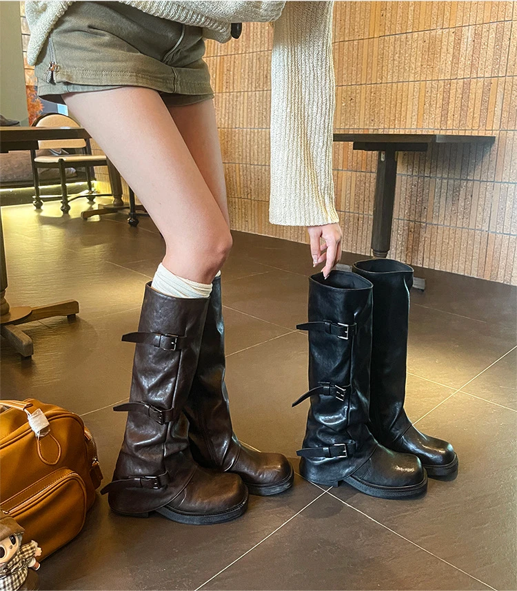 增高7CM 时装靴增高长筒靴短靴复古职场休闲风甜辣千金风