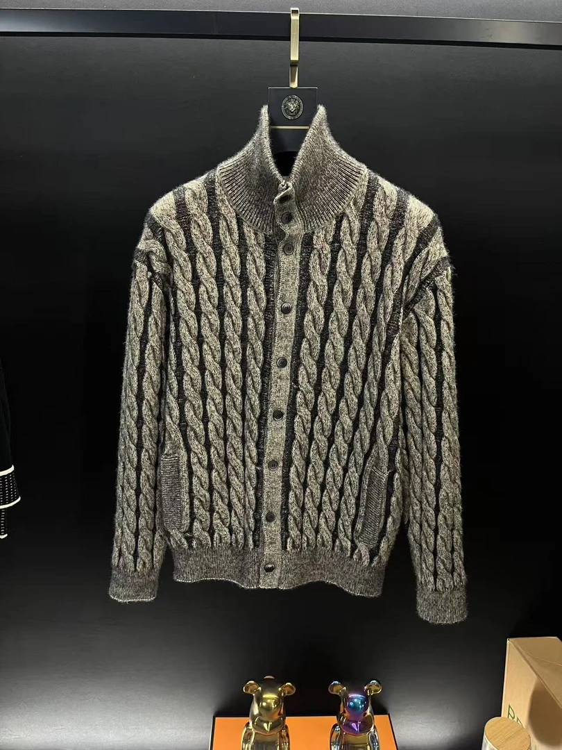 【栋总专属】2025年时尚潮流男士100%羊毛毛衣休闲-MY50040