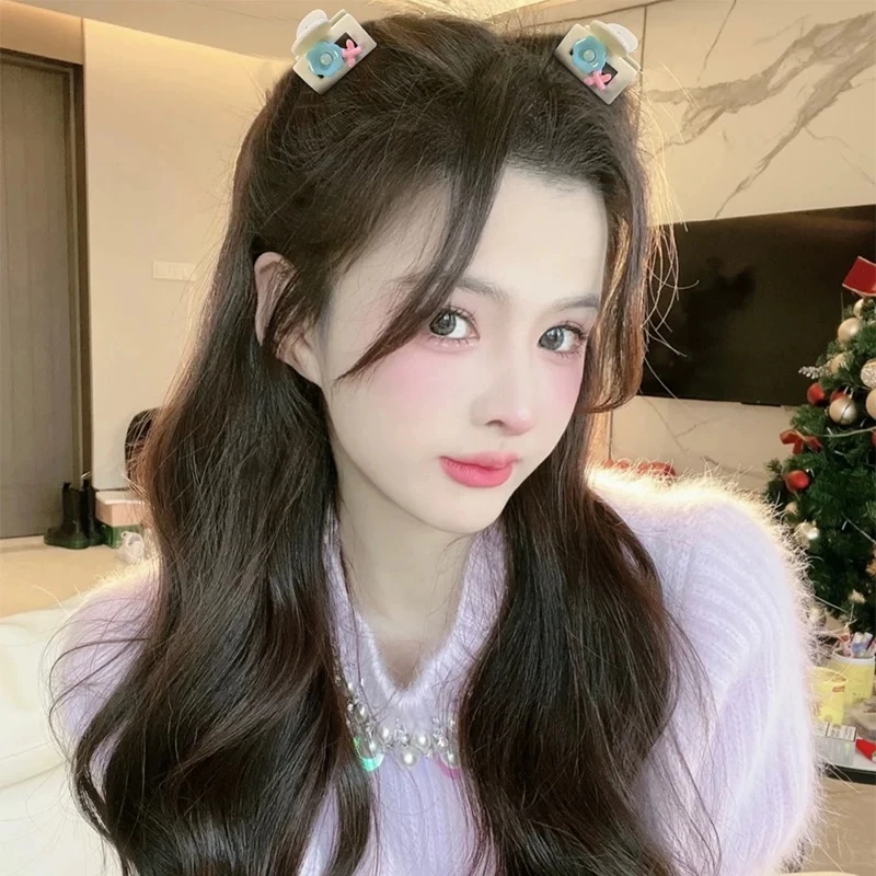 可爱侧边碎发发夹公主头小号抓夹迷你网红半扎发卡夹子前额边夹