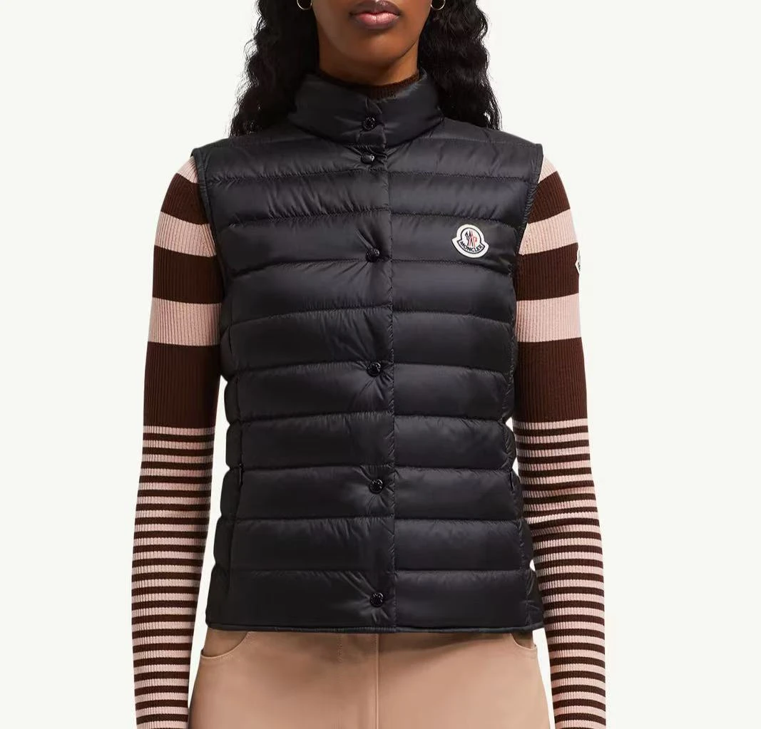 未使用 MONCLER 盟可睐蒙口/GG/女士黑色马甲羽绒服LIANE
