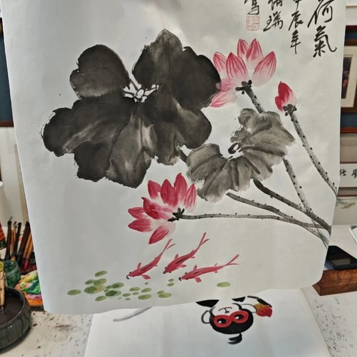 国画贾海瑞老师现场定制