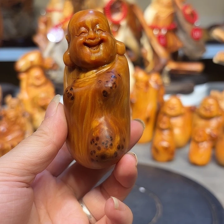柏木太行崖柏弥勒佛留疤