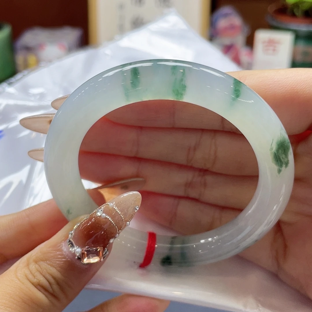 翡翠未镶嵌手镯42号