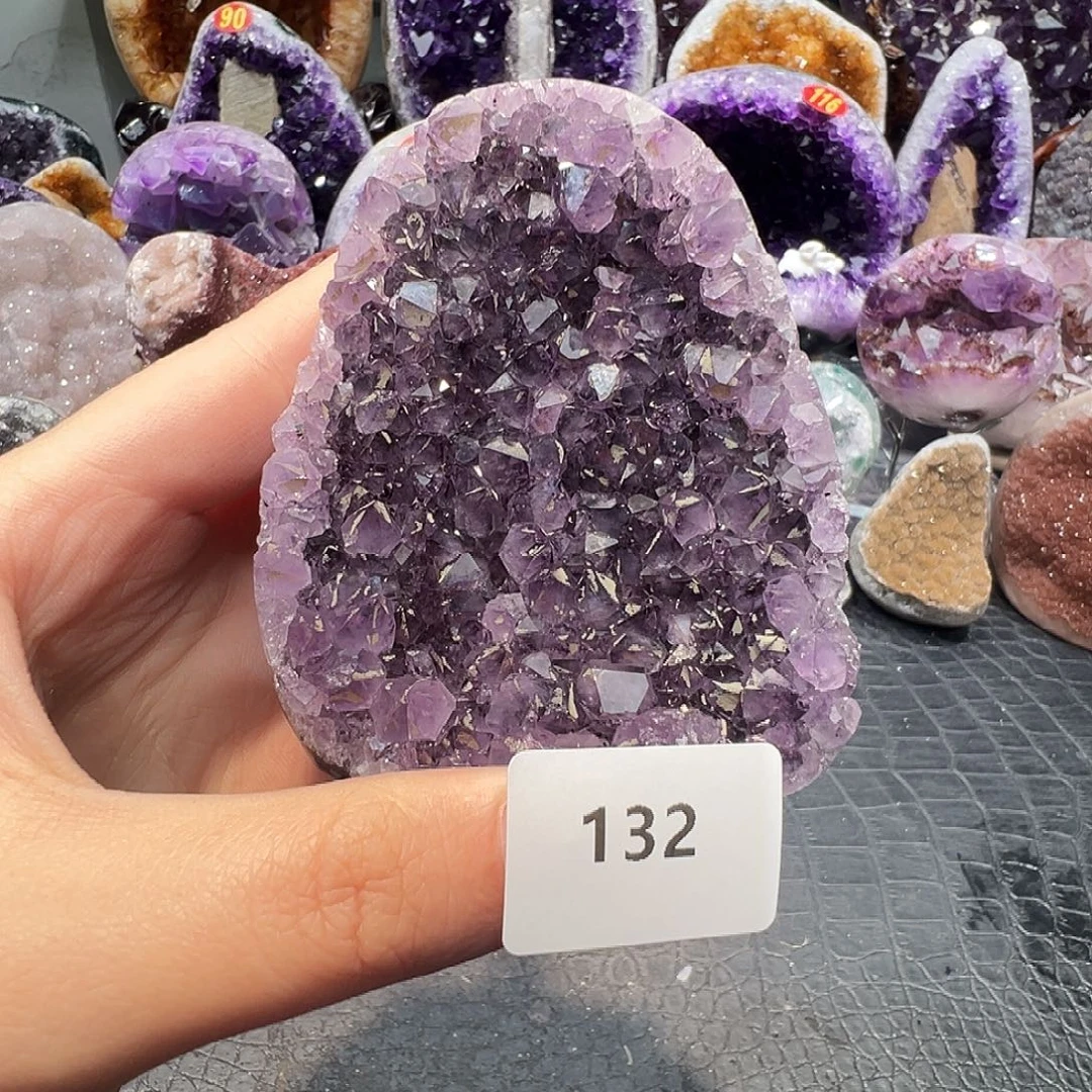 未镶嵌紫晶珠宝半成品